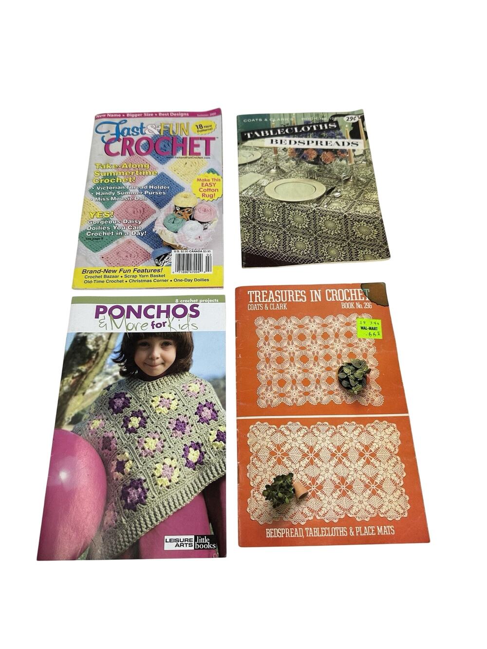 Vintage Coat & Clark, Leisure Arts And Fast & Fun Crochet Magazines 4 Volumes
